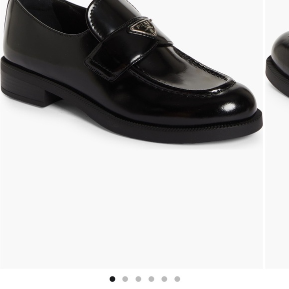 Prada Women’s triangle logo patent leather loafer - Picture 1 of 16